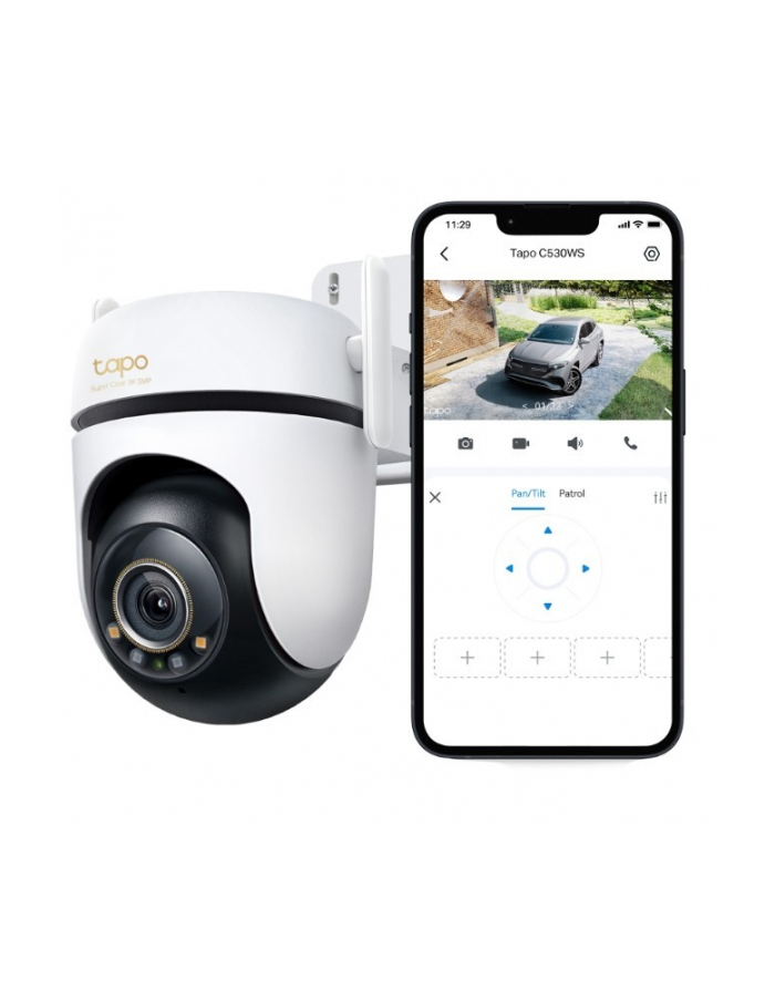 tp-link Kamera  Outdoor Pan/TiltSecurity Wi-Fi                   SPEC: 3K 5MP (2880x1620), 2.4 GHz, 2 × External Antennas, 1 × Ethernet Port, HFEATURE główny