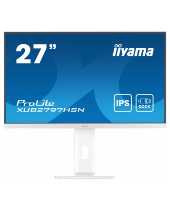 iiyama Monitor 27 '' XUB2797HSN-W2 IPS,FHD,USB-C Dock,HAS,300cd,1ms,sRGB99%,100Hz,HDMI,DP-out,USBx4,RJ45,2x2W/5y/