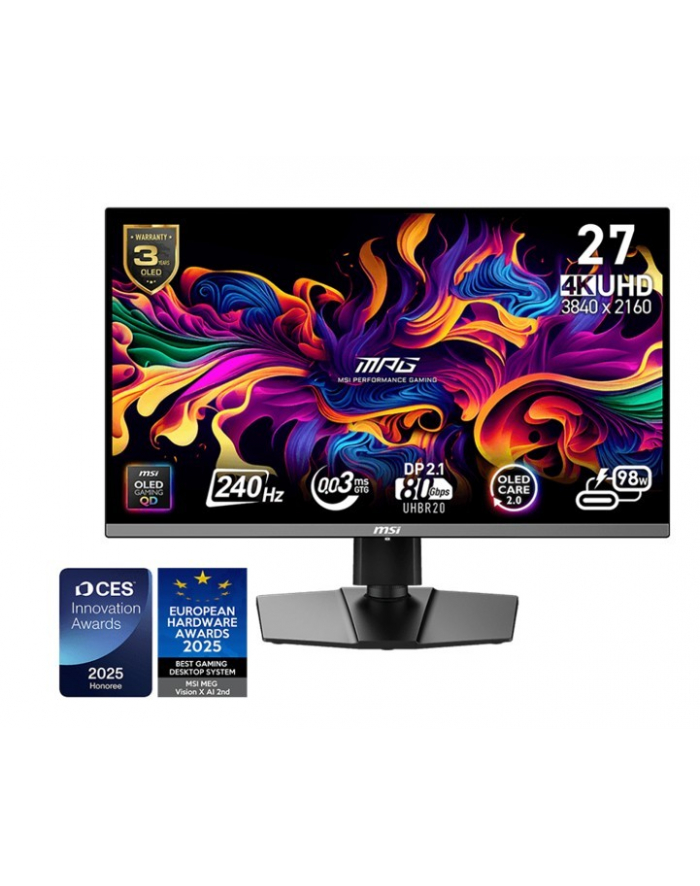 msi Monitor MPG 272URX QD-OLED LED/UHD/FLAT/240Hz/26.5cala/Black główny