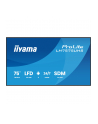 iiyama Monitor 75 '' LH7575UHS-B2AG,24/7,IPS,ANDROID.11,4K,  WiFi,         iiSignage2, FailOver, EShare, 24/7, full daisy chain - nr 20