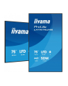 iiyama Monitor 75 '' LH7575UHS-B2AG,24/7,IPS,ANDROID.11,4K,  WiFi,         iiSignage2, FailOver, EShare, 24/7, full daisy chain - nr 25