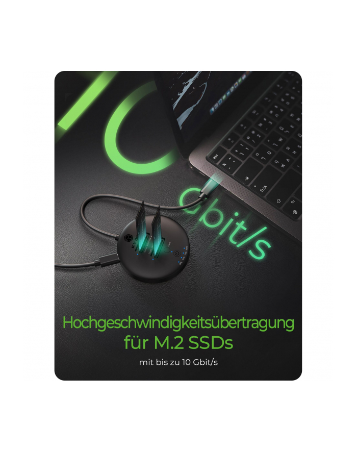 icybox Stacja klonująca+dockująca dla 2xNVMe M.2SSD IB-1612MCL-C31 główny