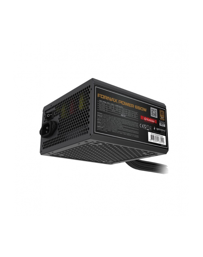 gembird Zasilacz komputerowy Fornax Power 750W 80+Bronze aktywny PFC 120mm wentylator 10-pak główny