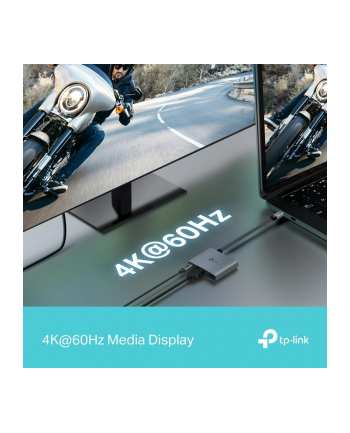 tp-link Hub USB Type-C  3-Port                                   SPEC: 1 × USB-C Connector,1 × HDMI 4K 60Hz Port,1 × USB-C PD 100W Port,1 × USBFEATURE nr 1