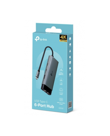 tp-link Hub USB Type-C  6-Port                                   SPEC: 1 × USB-C Connector,1 × HDMI 4K 60Hz Port,1 × USB-C PD 100W Port,1 × RJ45 FEATURE