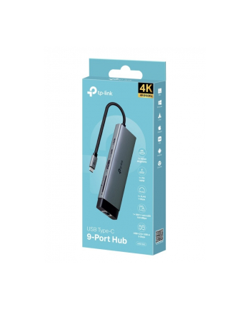 tp-link Hub     USB Type-C 9-Port                               SPEC: 1 × USB-C Connector,1 × HDMI 4K 60Hz Port,1 × USB-C PD 100W Port,       1 × SD