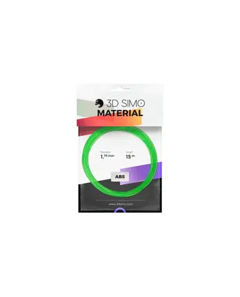 3D SIMO PAKIETA FILAMENTU   3DSIMO ABS TRANSPARENT GRÜN, LILA & GELB ABS  1.75 MM 120 G