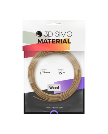 3D SIMO FILAMENT DO DRUKAREK 3D   3DSIMO WOOD HOLZ BRAUN   1.75 MM DREWNO 40 G