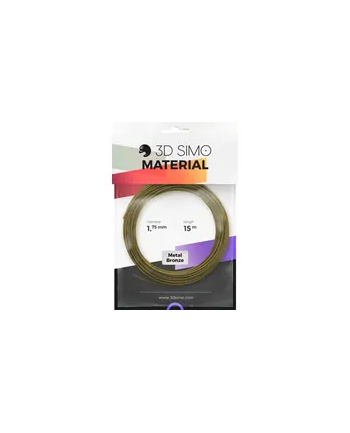 3D SIMO FILAMENT DO DRUKAREK 3D   3DSIMO METALL BRONZE   1.75 MM BRĄZ (METALICZNY) 40 G nr 2
