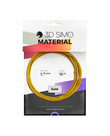 3D SIMO FILAMENT DO DRUKAREK 3D   3DSIMO GOLD   1.75 MM ZŁOTY 40 G
