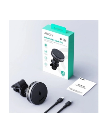 aukey HD-MC13A Qi2 15W 3A ładowarka bezprzewodowa chłodząca samochodowa