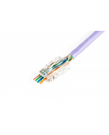 Wtyk RJ45 (8P8C) przelotowy, kat.5e, nieekranowany, AWG 26-24, opakowanie 100 sztuk nr 2