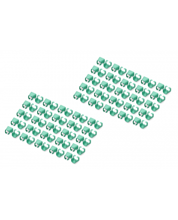 Klipsy/oznaczniki do kabli krosowych, opakowanie 100 szt. Zielone