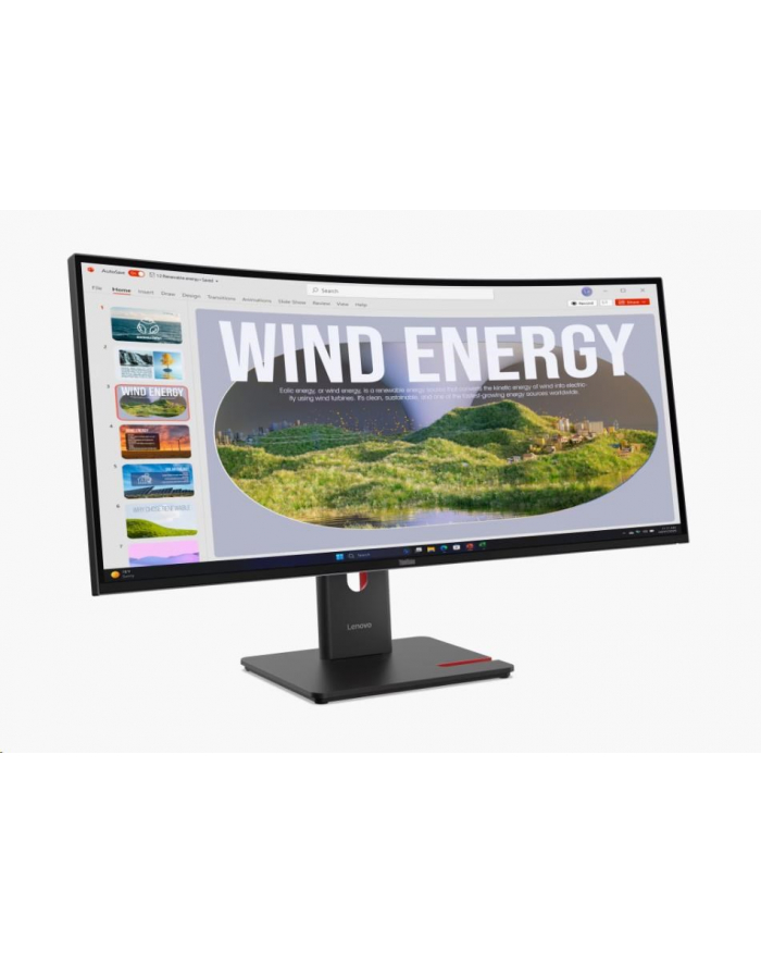 LENOVO ThinkVision T34WD-40 34inch VA WLED UWQHD 300cd/m2 4ms HDMI DP USB-C główny