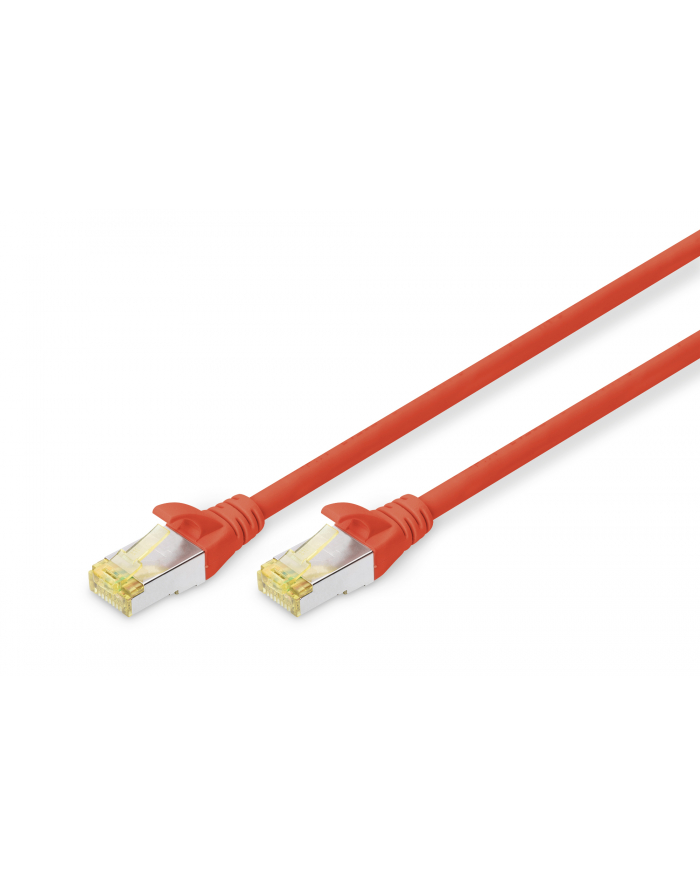 Patch cord S/FTP kat.6A LSOH 0,25m Czerwony główny