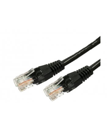 Kabel Patchcord miedziany kat.6 RJ45 UTP 1m. czarny  - paczka 10 sztuk