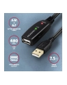 axagon ADR-207 USB 2.0 A-M -> A-F aktywny kabel przedłużacz/wzmacniacz 7.5m - nr 16