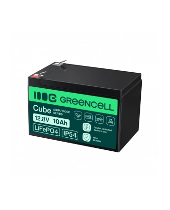 GREEN CELL AKUMULATOR LIFEPO4 CUBE 10AH 12V/128V 128WH LFPGC12V10AH