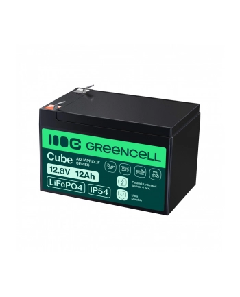 GREEN CELL AKUMULATOR LIFEPO4 CUBE 12AH 12V/128V 1536WH LFPGC12V12AH