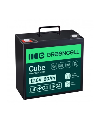 GREEN CELL AKUMULATOR LIFEPO4 CUBE 20AH 12V/128V 256WH LFPGC12V20AH
