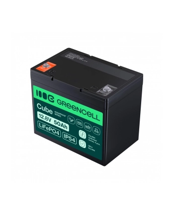 GREEN CELL AKUMULATOR LIFEPO4 CUBE 50AH 12V/128V 640WH LFPGC12V50AH