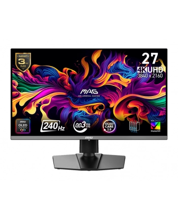 MSI MAG 272UP QD-OLED X24 26.5inch QD-OLED UHD 16:9 240Hz 0.03ms 2xHDM2.1 DP USB Type C Dpalt PD15W Pivot