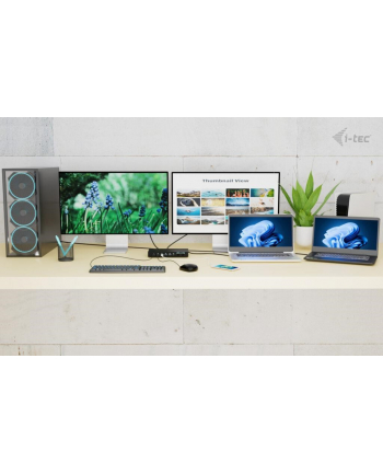 I-TEC USB-C KVM Docking station for 3 Hosts 2xHDMI 1xGLAN 1xUSB-C Gen2 3x USB-A Gen2 2x USB-A 1.1 1xAudio 1xMic PD 1x 92W/2x 65W nr 1