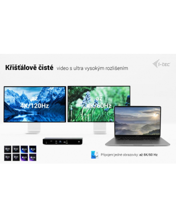 I-TEC Thunderbolt4 3xDisplay DS 2xHDMI 1xTB3 1x2.5GLAN 1xUSB-C Gen2 2xUSB-A Gen2 2xUSB-A Gen1 SD+TF Cardreader 1x Audio/Mic PD 96W nr 1