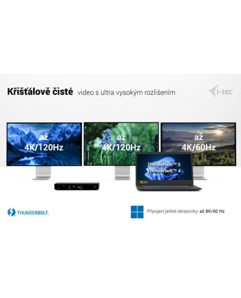 I-TEC Thunderbolt4 3xDisplay DS 2xHDMI 1xTB3 1x2.5GLAN 1xUSB-C Gen2 2xUSB-A Gen2 2xUSB-A Gen1 SD+TF Cardreader 1x Audio/Mic PD 96W nr 2