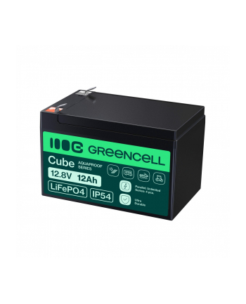 GREEN CELL AKUMULATOR LIFEPO4 CUBE 12AH 12V/128V 1536WH LFPGC12V12AH nr 1