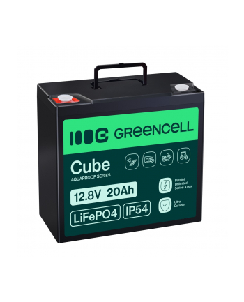 GREEN CELL AKUMULATOR LIFEPO4 CUBE 20AH 12V/128V 256WH LFPGC12V20AH nr 1