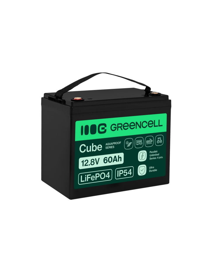 GREEN CELL AKUMULATOR LIFEPO4 CUBE 60AH 12V/128V 768WH LFPGC12V60AH główny