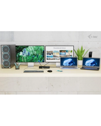 I-TEC USB-C KVM Docking station for 3 Hosts 2xHDMI 1xGLAN 1xUSB-C Gen2 3x USB-A Gen2 2x USB-A 1.1 1xAudio 1xMic PD 1x 92W/2x 65W