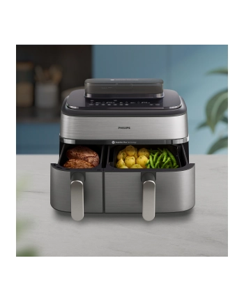 Frytownica beztłuszczowa PHILIPS NA 555/00 2750W / 9L (1.5 kg) / Silver