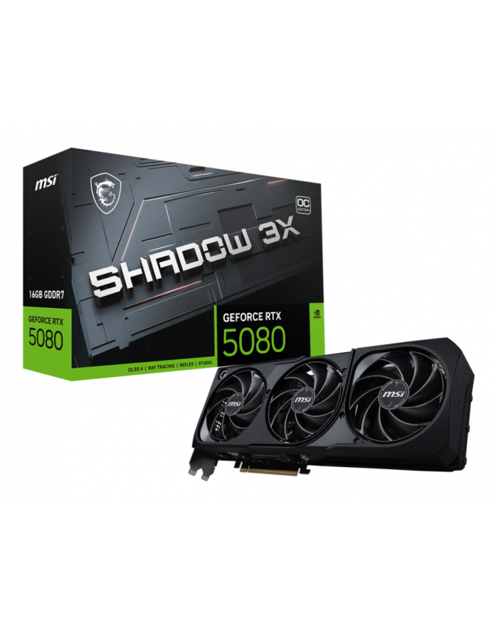 msi Karta graficzna GeForce RTX 5080 16G SHADOW 3X OC OEM główny