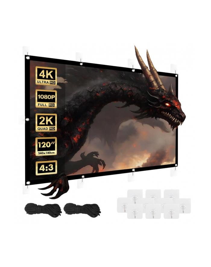 maclean Ekran projekcyjny 120 '' , 4:3, MC-169 główny