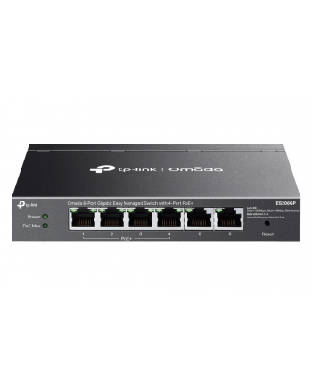 tp-link Przełącznik Omada 6-PortGB  Easy Managed Switch with 4-Port PoE+    PORT: 4× Gigabit PoE+ Ports, 2x Gigabit Non-PoE Ports                         SPEC nr 2