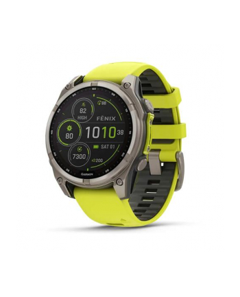 Zegarek Garmin Fenix 8 Solar Sapphire Żółty nr 2