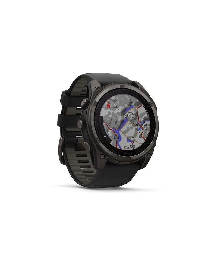 Zegarek Garmin Fenix 8 Solar Sapphire Titanium Carbon Grey DLC Black główny