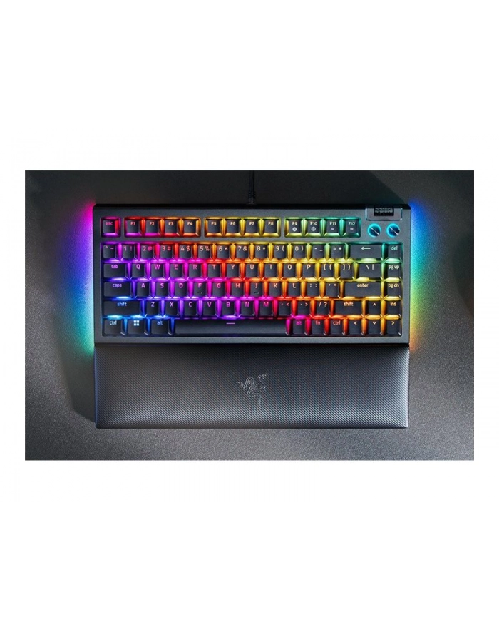Razer BlackWidow V4 75%, Gaming Keyboard, US Layout, Razer Chroma RGB, Hot-swappable Design, Detachable Type C Cable, PCB 'amp; Case sound dampening foam, Up to 8,000 Hz polling rate, Doubleshot ABS Keycaps, Magnetic Plush Leatherette główny