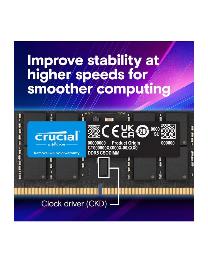 crucial Pamięć do notebooka DDR5 CSODIMM 16GB (1*16GB)/6400 CL52 główny