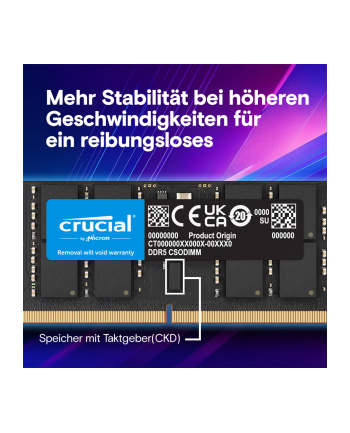 crucial Pamięć do notebooka DDR5 CSODIMM 32GB (2*16GB)/6400 CL52