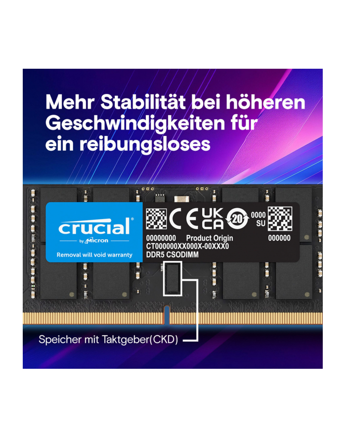 crucial Pamięć do notebooka DDR5 CSODIMM 64GB (2*32GB)/6400 CL52 główny