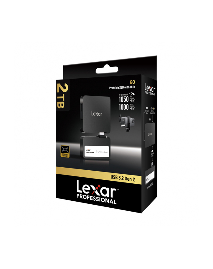 Lexar Professional Go External Portable SSD 2TB,USB3.2 Gen2 up to 1050MB/s Read and 1000MB/s Write with Hub główny