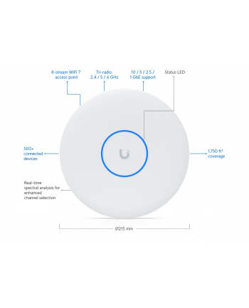 ubiquiti Punkt dostępowy U7-Pro-XG, Wi-Fi 7 BE10800, 1x 10GE