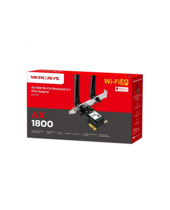 tp-link Karta sieciowa Mercusys  AX1800 Dual-Band Wi-Fi 6 Bluetooth PCI Express Adapter   SPEED: 1201 Mbps at 5 GHz + 574 Mbps at 2.4 GHz