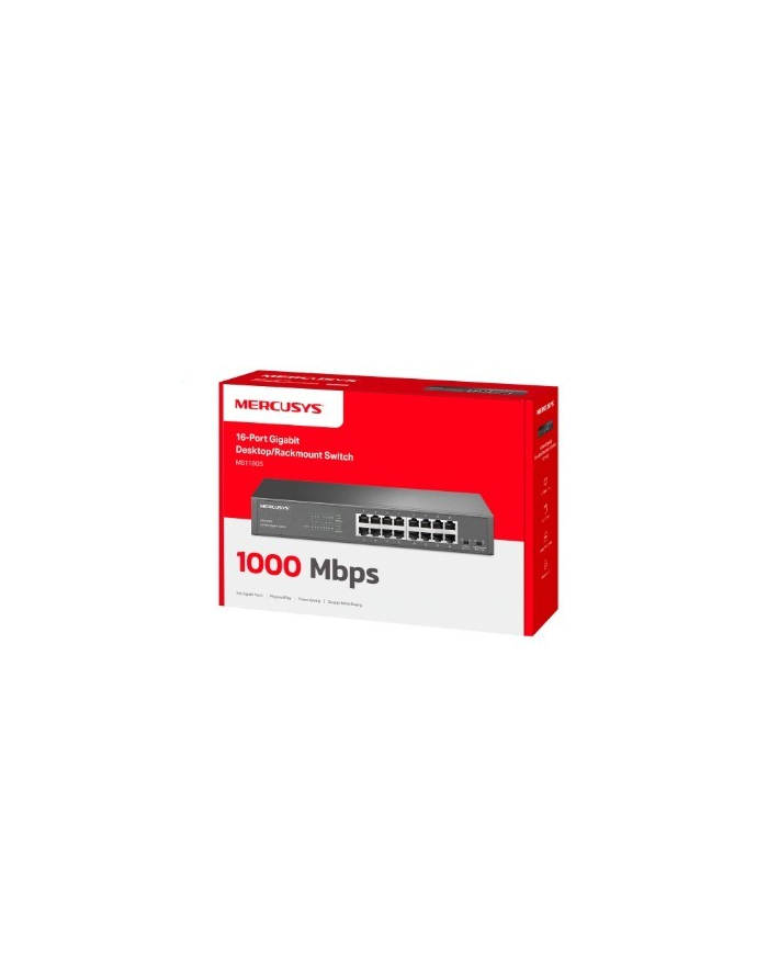 tp-link Przełącznik Mercusys 16-Port Gigabit Desktop/Rackmount Switch                PORT: 16× Gigabit RJ45 Ports główny