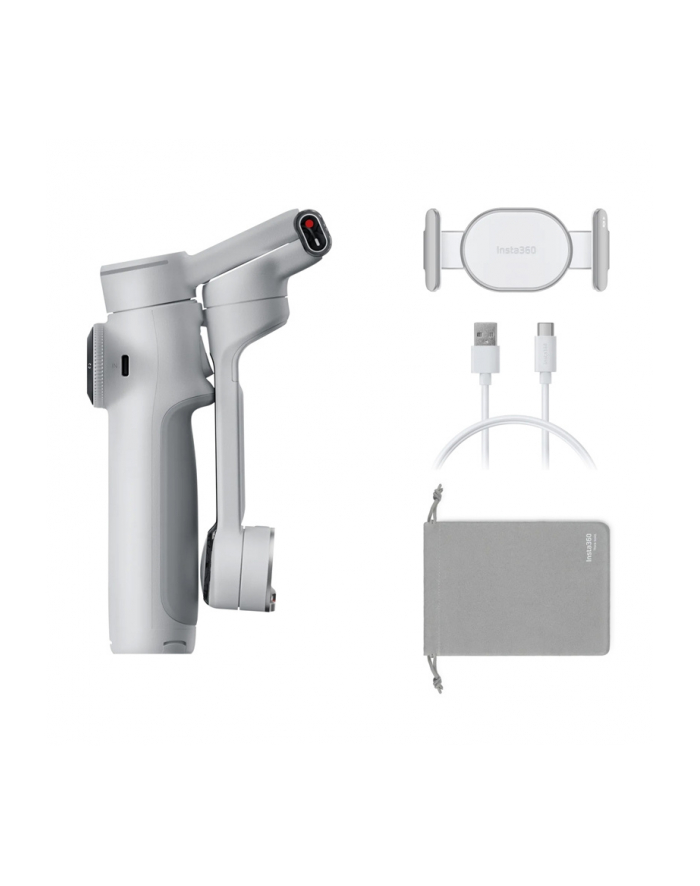 Insta360 Flow 2 PRO AI TRACKER BUNDLE SZARY, śledzenie z AI Trackerem stabilizator, gimbal do telefonu główny