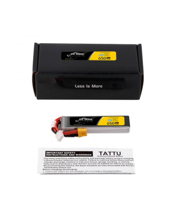 Tattu Long-Pack Bateria Akumulator LiPo Li-Poly 2S 650mAh 95C 7.6V Hv XT30 nr 1
