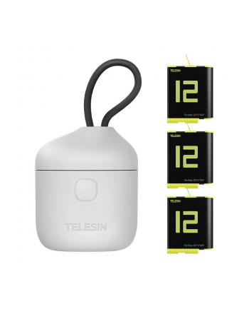 Telesin Ładowarka trójkanałowa Allin box + 3 akumulatory do GoPro Hero 12 /